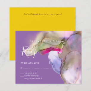 ORÇAMENTO Aquarela Casamento Abstrato Roxo rsvp