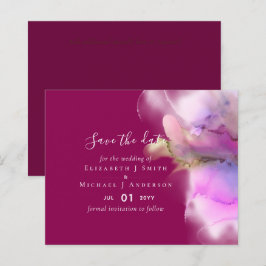 ORÇAMENTO Aquarela Casamento Abstrato Salva Datas