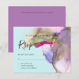 Orçamento Aquarela Casamento Roxo Abstrato rsvp
