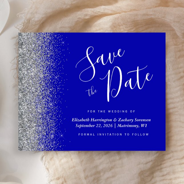 Orçamento Azul Real Prata Casamento Salve a Data (Criador carregado)