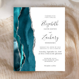 Orçamento Azul Teal Prata Ágata Casamento
