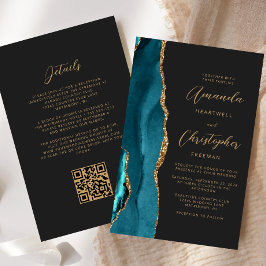 Orçamento Azul Verde Dourado Ágata Código QR Casam