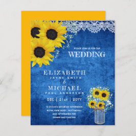 ORÇAMENTO Babys Rustic SunflowerConvite de casamen