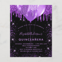 Orçamento Balões de brilho preto de quinceanera
