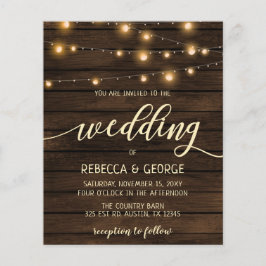Orçamento Barn Wood String Light convites para cas