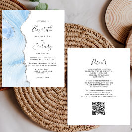 Orçamento Bebê Azul Prata Ágata Código QR Casament