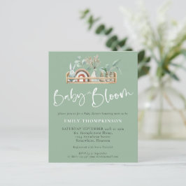 Orçamento Bebê Em Bloom Boho Chá de fraldas Convid
