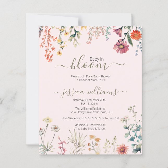 Orçamento Bebê em Flor Chá de Bebê de Flores Silve (Frente)