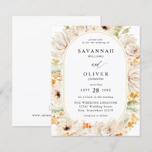 Orçamento Bege e Laranja Floral Casamento 2