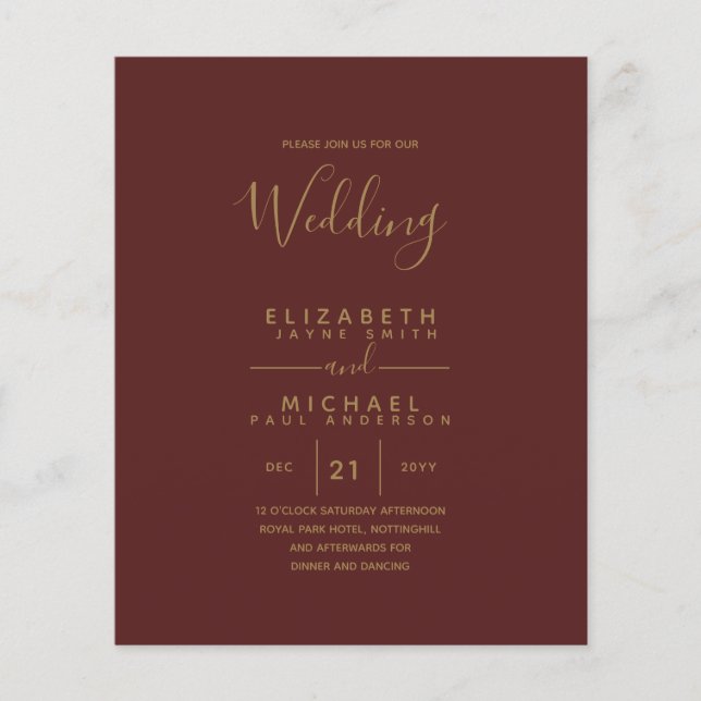 Orçamento Bilíngue Espanhol BODA Casamento Inglês (Frente)