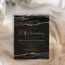 Orçamento Black Gold Agate Dark 50º Aniversário