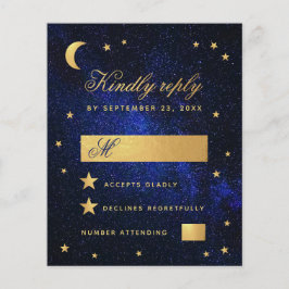 Orçamento Blue Faux Estrelas Douradas Celestiais C