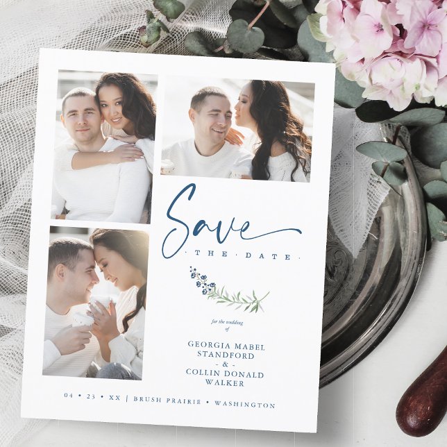 Orçamento Blue Trendy Branches Casamento 3 Fotos (Criador carregado)