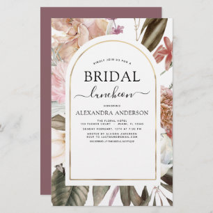 Orçamento Boho Burgundy Chá de panela Luncheon