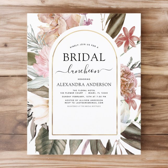 Orçamento Boho Burgundy Chá de panela Luncheon (Criador carregado)