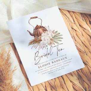 Orçamento Boho Floral Capim Pampas Chá Festa de No