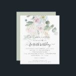 Orçamento Boho Floral Eucalyptus aniversário de 40<br><div class="desc">Boho Floral Eucalyptus aniversário de 40 anos Conite. Um alternativo MENOR de 4, 5" x 5, 6", compatível com o orçamento. Disponível em um STOCK de PLACA SEMI GLOSS 110 lb ou um STOCK de PAPEL THINNER SATIN FINISH 80 lb. Os envelopes são um extra opcional. Flores e folhagem em...</div>