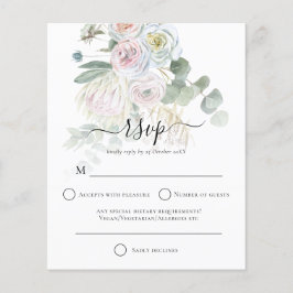 Orçamento Boho Florals Eucalyptus Wedding RSVP