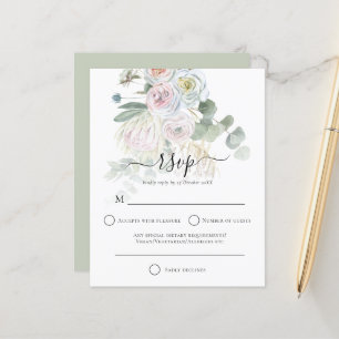 Orçamento Boho Florals Eucalyptus Wedding RSVP