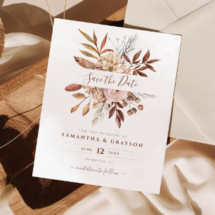 Orçamento Boho Flores Casamento de Outono Salvar a