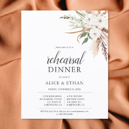 Orçamento Boho Greenery Janto de ensaio Pampa Gras