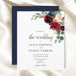 Orçamento Boho Jardim Burgundy Flores Azuis Casame