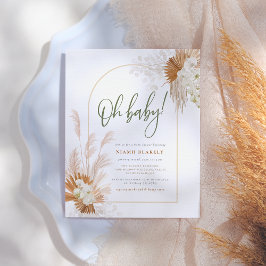 Orçamento Boho Pampas Gênero Chá de fraldas Neutro