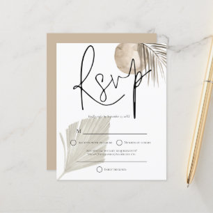 Orçamento Boho Pampas Grass Fã Casamento RSVP
