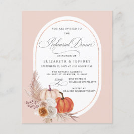 Orçamento Boho Pampas Pumpkins Janto de Ensaio de 