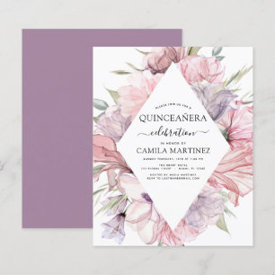 Orçamento Boho Purple Quinceañera Dusty Rosa Flo