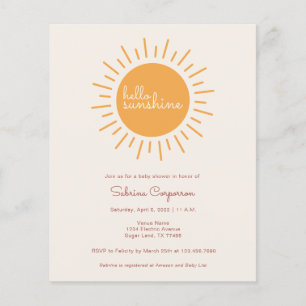 Orçamento Boho Sunshine Gênero Neutro Bebê