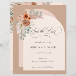 Orçamento Boho Terracotta Pampas Salve a Data