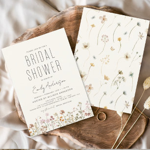 Orçamento Boho Wildflower Chá de panela Elegante