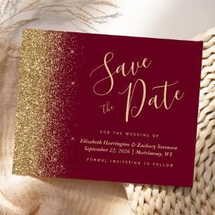 Orçamento Borgonha Vermelho Dourado Glitter Save t