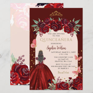 Orçamento Burgundy Dourada Princesa Floral Quincea