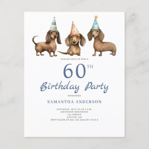 Orçamento Cão 60 - Convite de Aniversário