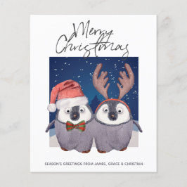 ORÇAMENTO Casal de Pinguim de Natal Rena do Papai