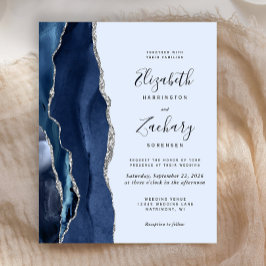 Orçamento Casamento Azul Pálido Prata Ágata Marinh