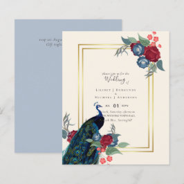 ORÇAMENTO  Casamento Azul Pavão Borgonha Inverno O