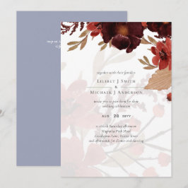 Orçamento Casamento Floral Laranja Outono Borgonha