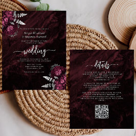 Orçamento Casamento Floral Prata Código QR Borgonh