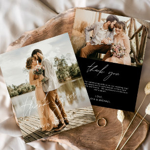 Orçamento Casamento Negro 2 Fotos Obrigado Cartões