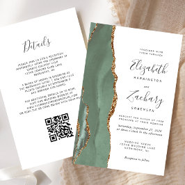 Orçamento Casamento QR Code Verde Sage