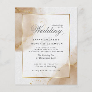 Orçamento Casamento Suave Marrom Dourado Marmoriza