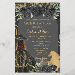 Orçamento Cavalo Dourado Floral Charra Quinceañera