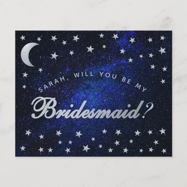 Orçamento Celestial Starry Night Bridesmaid Propos (Frente)