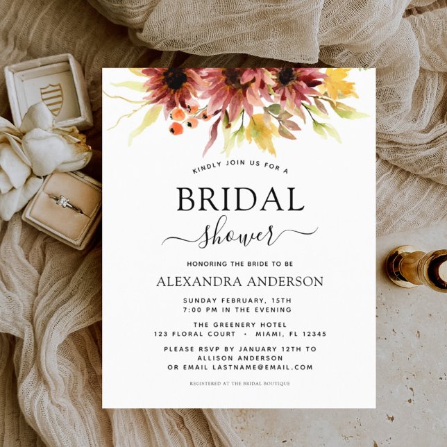 Orçamento Chá de panela de girassol Borgonha Flora (Criador carregado)