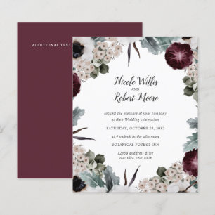Orçamento Chic Plum Ivory Acanthus floral Wedal