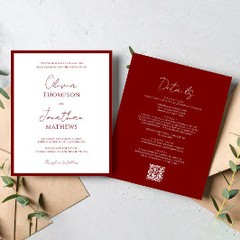 ORÇAMENTO Código QR de Casamento com Borda Vermelh