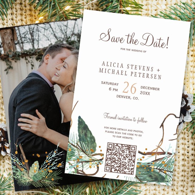 Orçamento código QR floresta FOTO casamento salvar (Criador carregado)